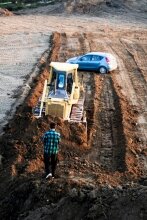 Stopping an illegal works by car